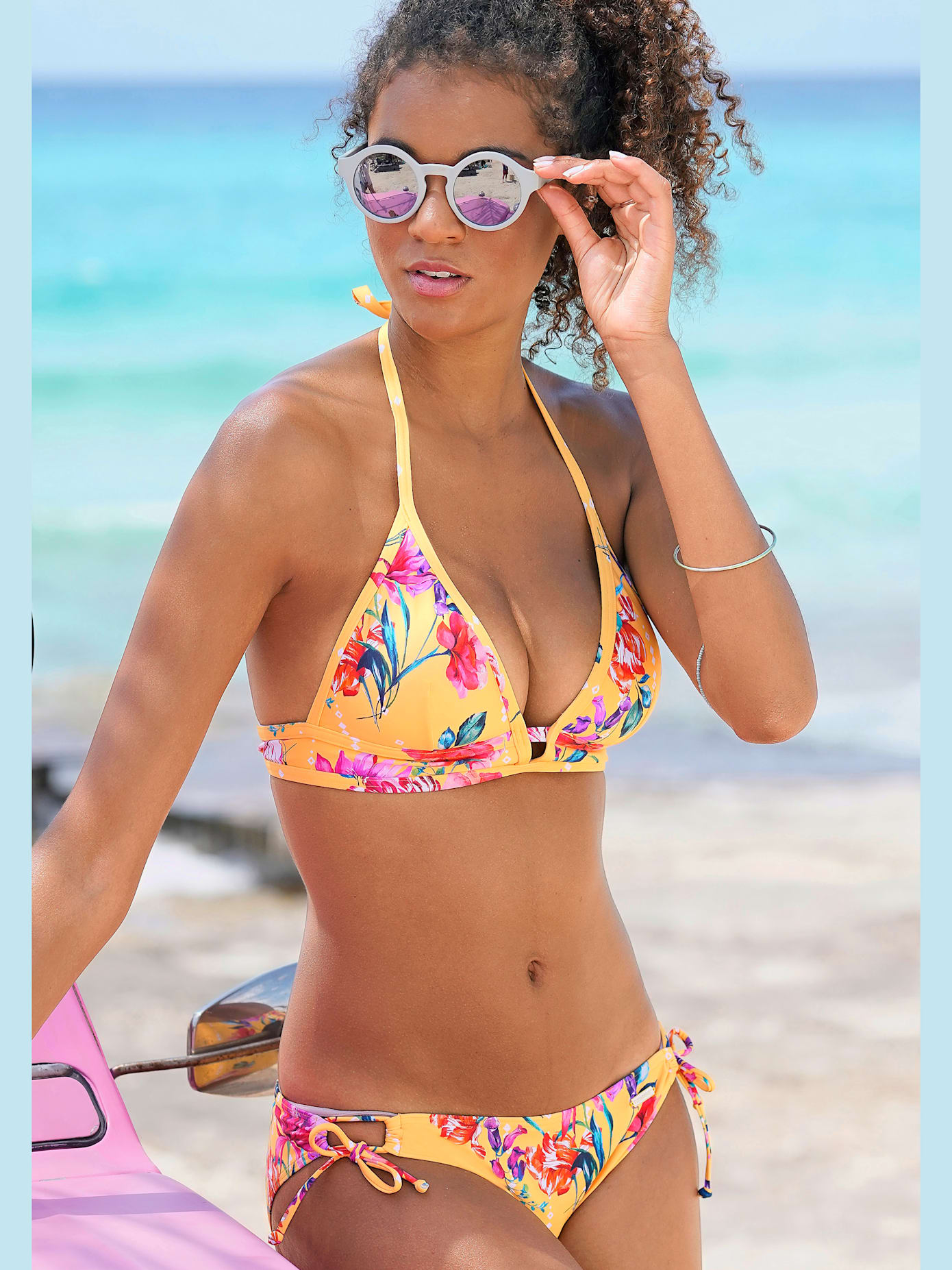 Bas de maillot de bain imprimé floral moderne