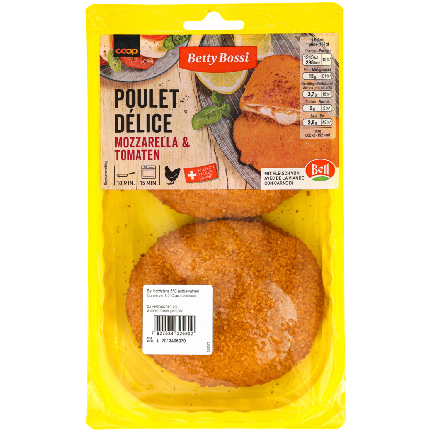 Betty Bossi Poulet-Délice Tomaten & Mozzarella
