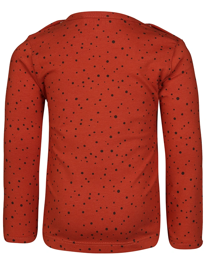 Langarmshirt KRIS – AOP in rostrot