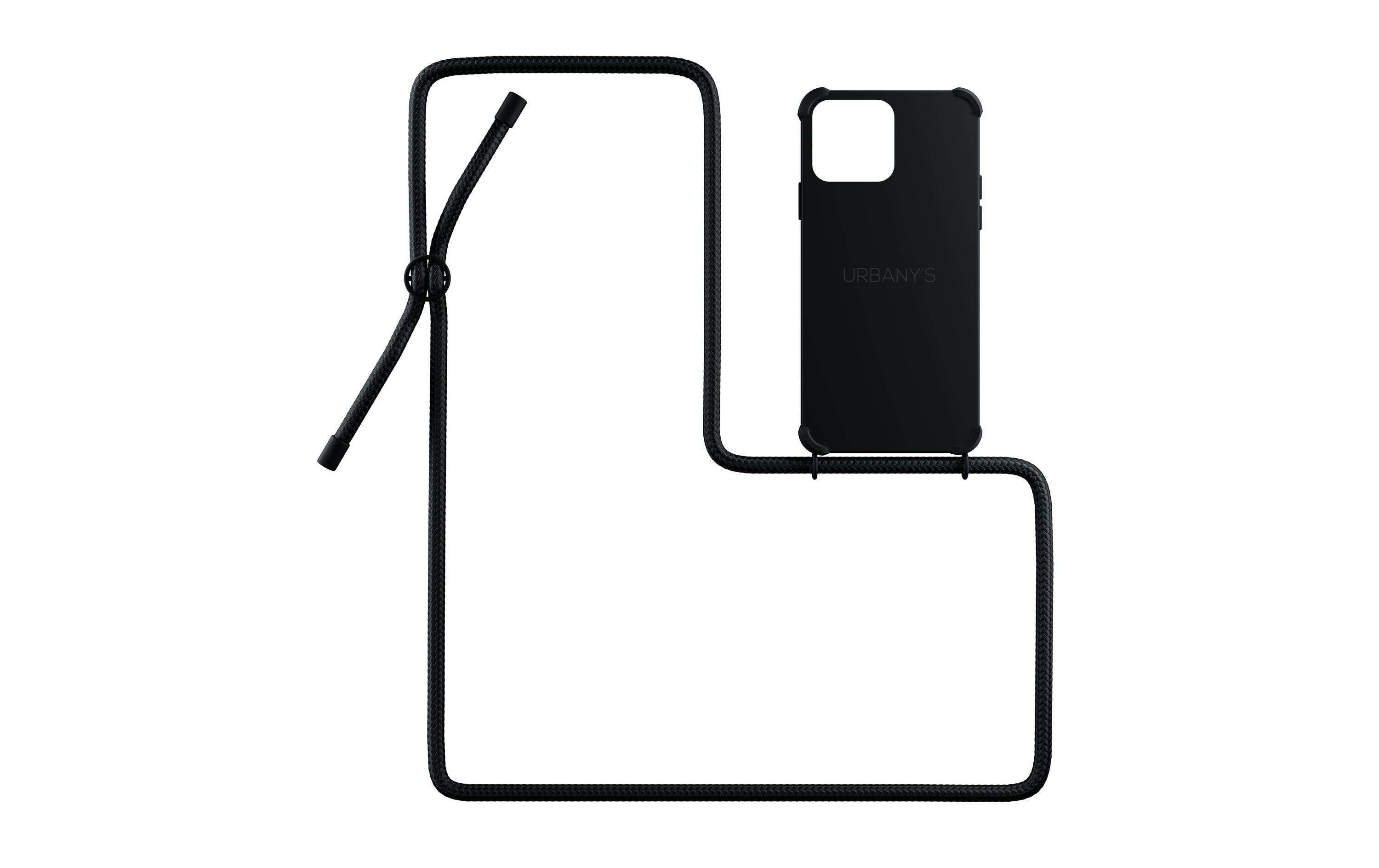 Necklace Case iPhone 14 Pro Max All Black MattSchutzhülle mit Handykette für das Apple iPhone 14 Pro Max