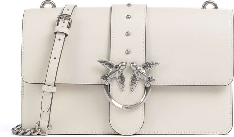 Pinko Love One Crossbody tas ivoor