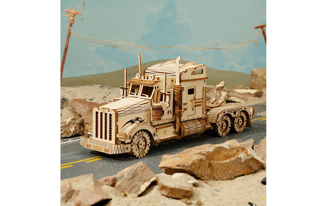Bausatz Heavy Truck3D-Puzzle aus lasergeschnittenen Holzteilen