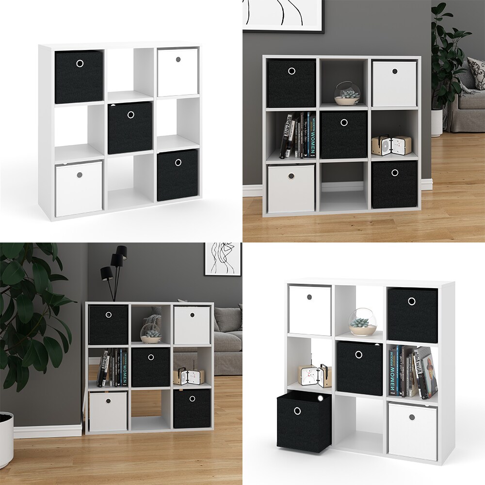 VICCO Raumteiler HYLDA 9 Fächer Weiß Standregal Regal Bücherregal Büroregal