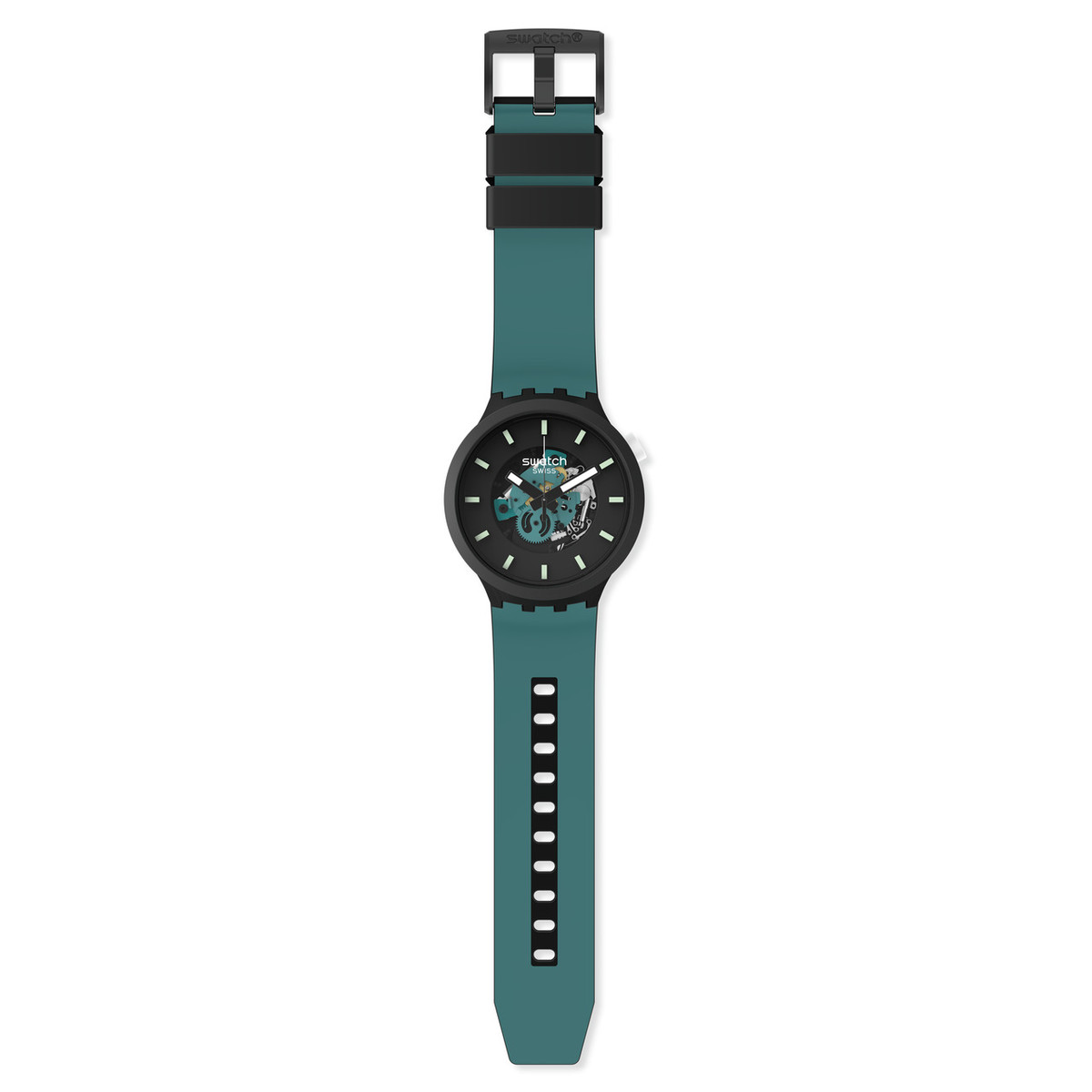 Montre SWATCH Big bold bioceramic Night trip homme bracelet silicone noir