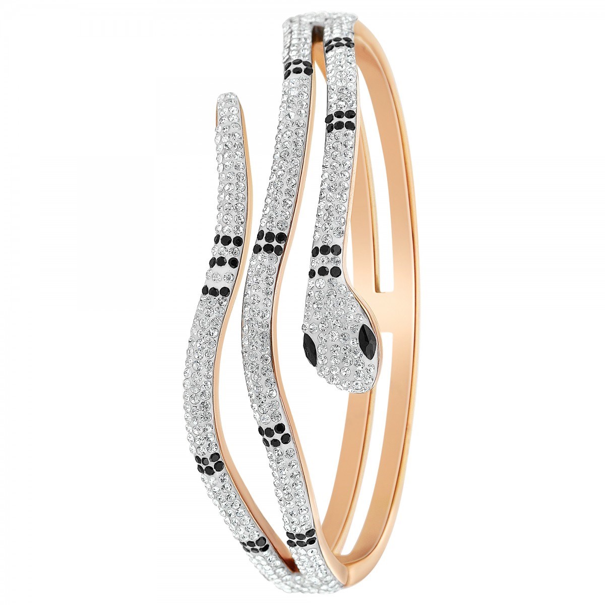 Bracelet serpent en acier inoxydable SC Crystal