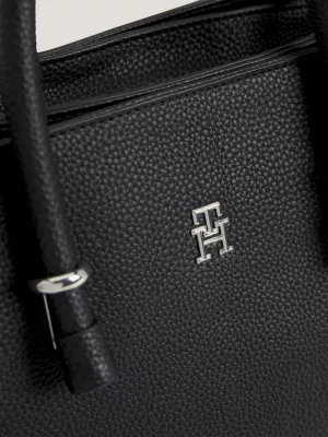 Bolsa Satchel Texturizada com Monograma TH