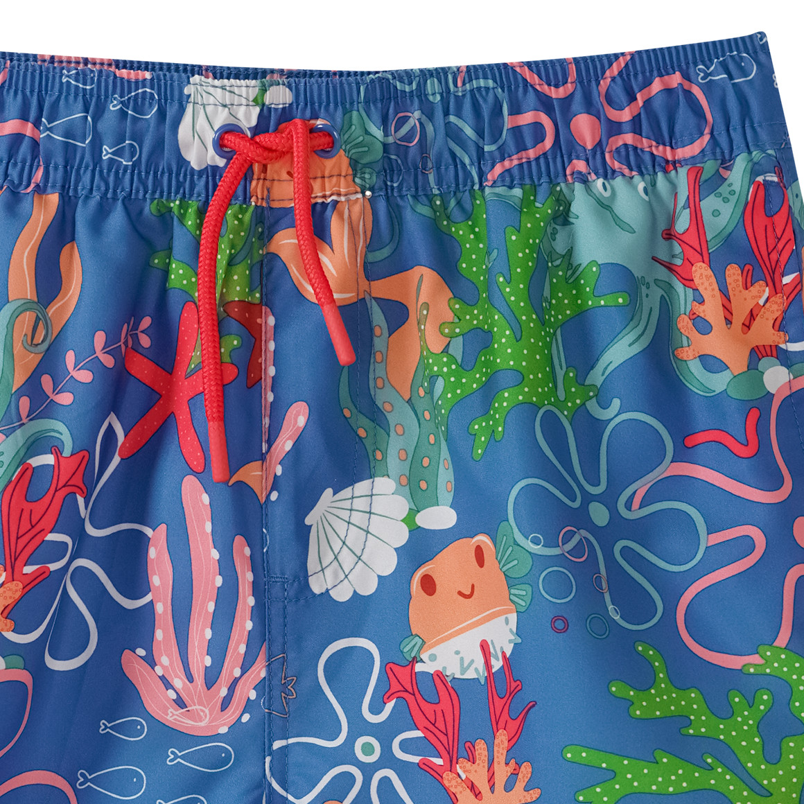 Famy Jungen Badeshorts mit Meerestieren blau / bunt