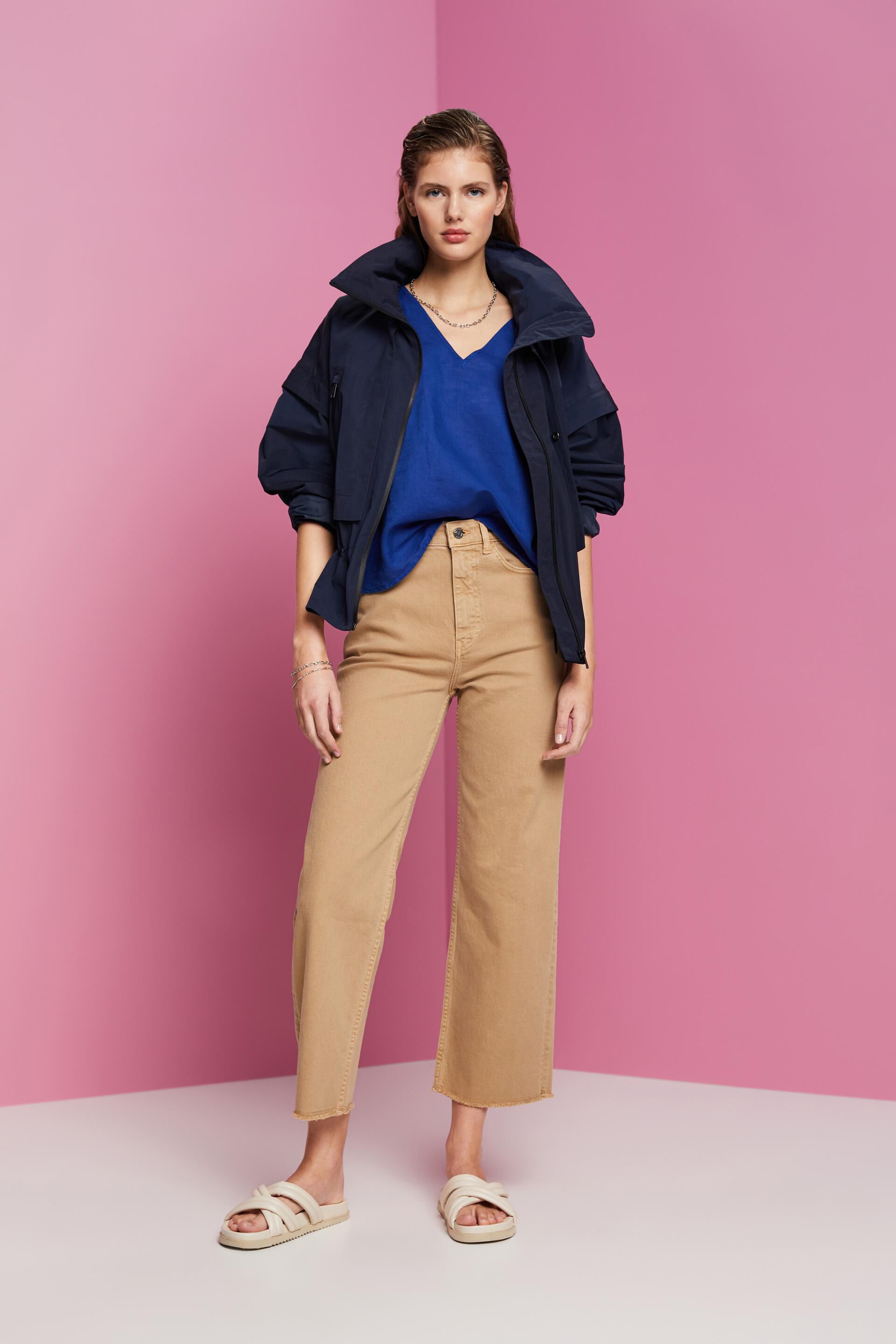 Blouse sans manches en lin mélangé
