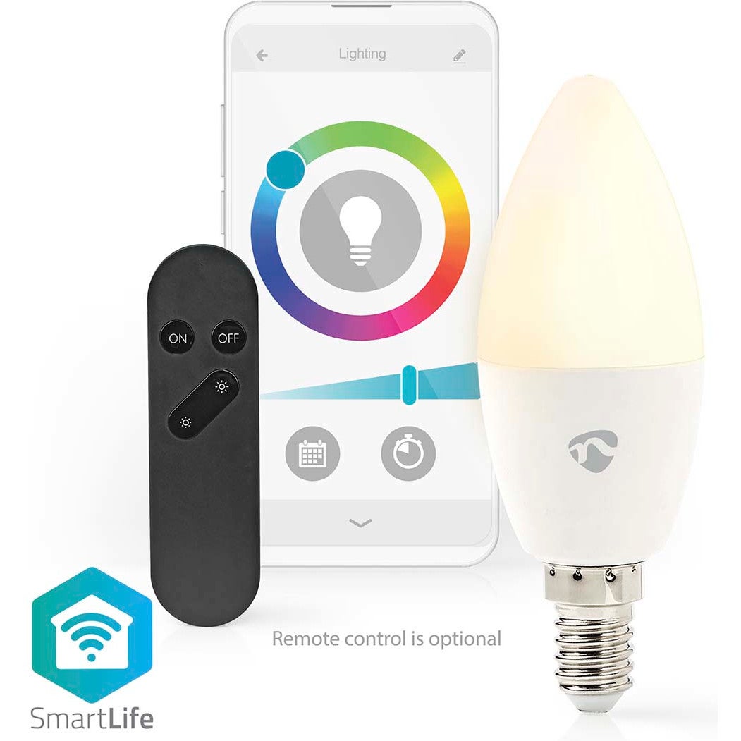Nedis WIFILRC10E14 Smartlife multicolour LED-lamp E14 470lm 4.9W
