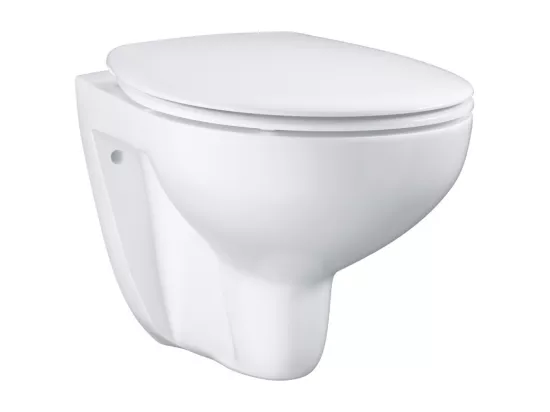 Pack WC suspendu sans bride GROHE Bau Cerami avec bâti support Rapid SL Project et plaque de commande Start blanc