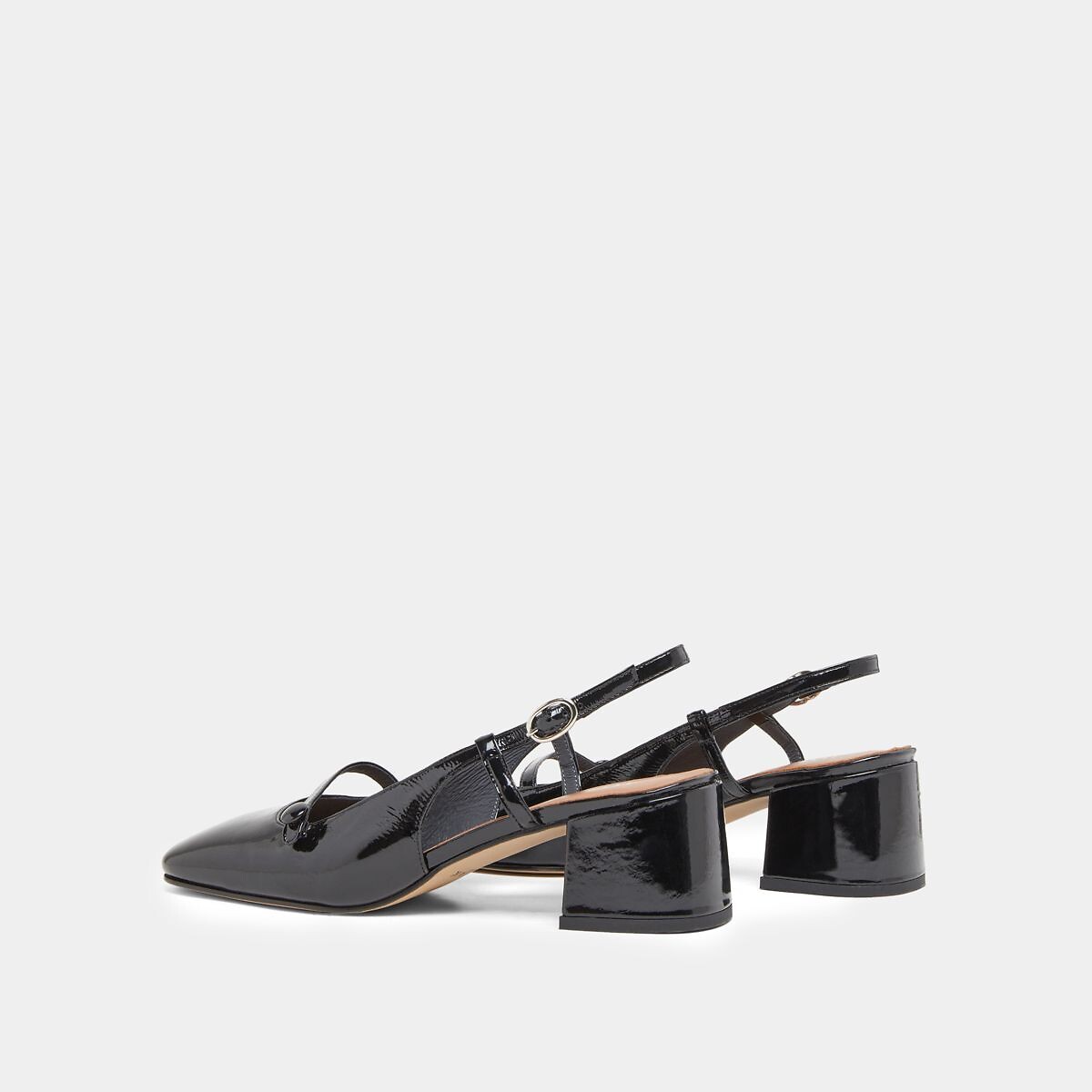 JONAK<br>Sapatos de couro com tira no calcanhar, modelo Dario, fabricados na Europa