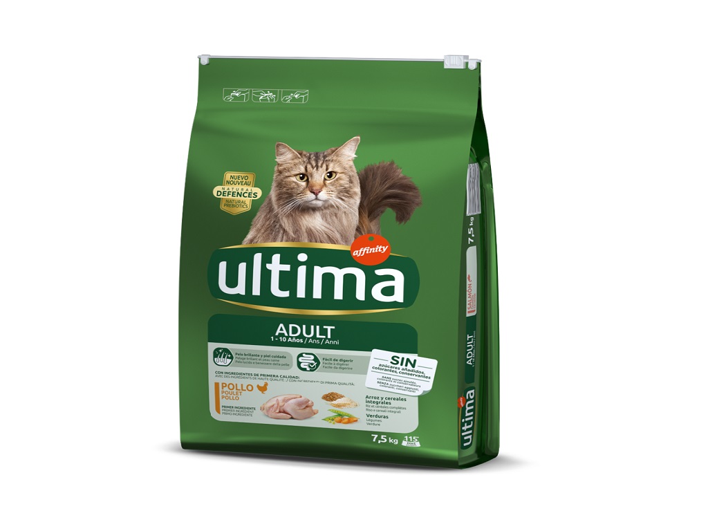 RAÇÃO PARA GATO ULTIMA ADULT COM FRANGO 7.5KG