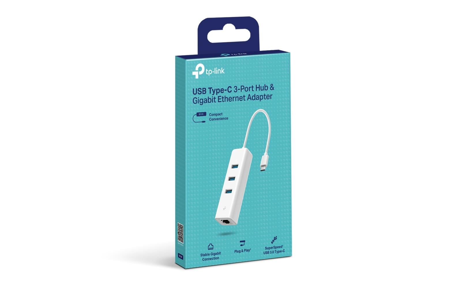 Netzwerk-Adapter UE330C USB Typ-CUSB Typ-C 3-Port Hub & Gigabit Ethernet Adapter