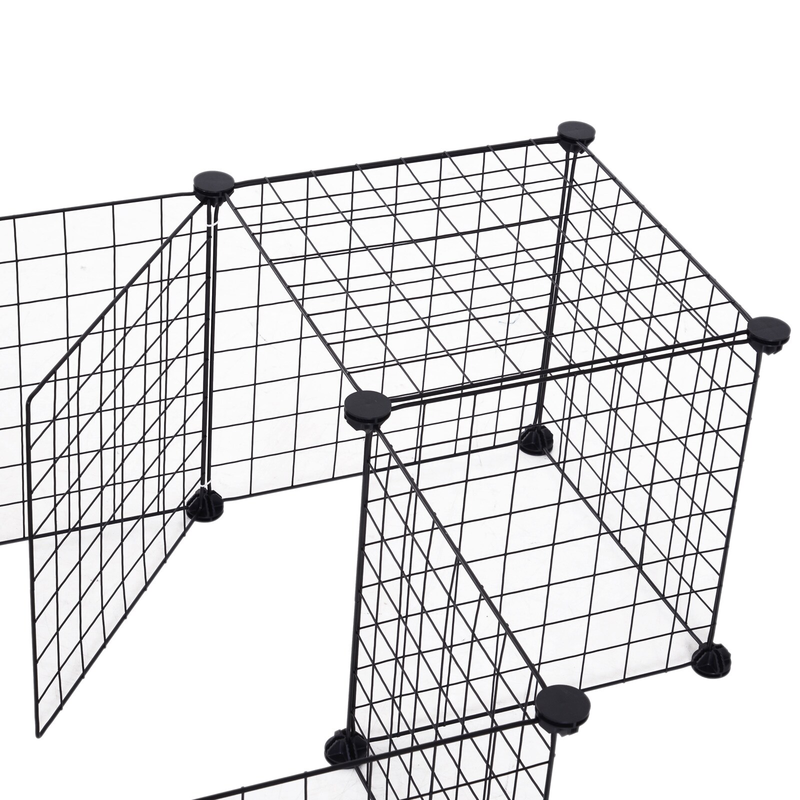 PawHut Freigehege mit Metallgitter schwarz 106 x 73 x 36 cm (LxBxH)