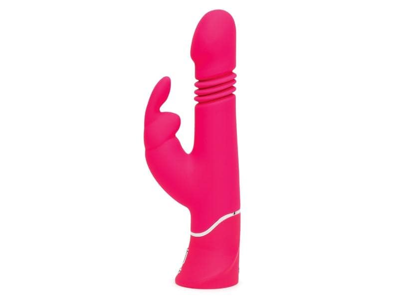 Happy Rabbit Vibrator Thrusting Rabbit Pink Wasserdichter Stossvibrator aus Silikon