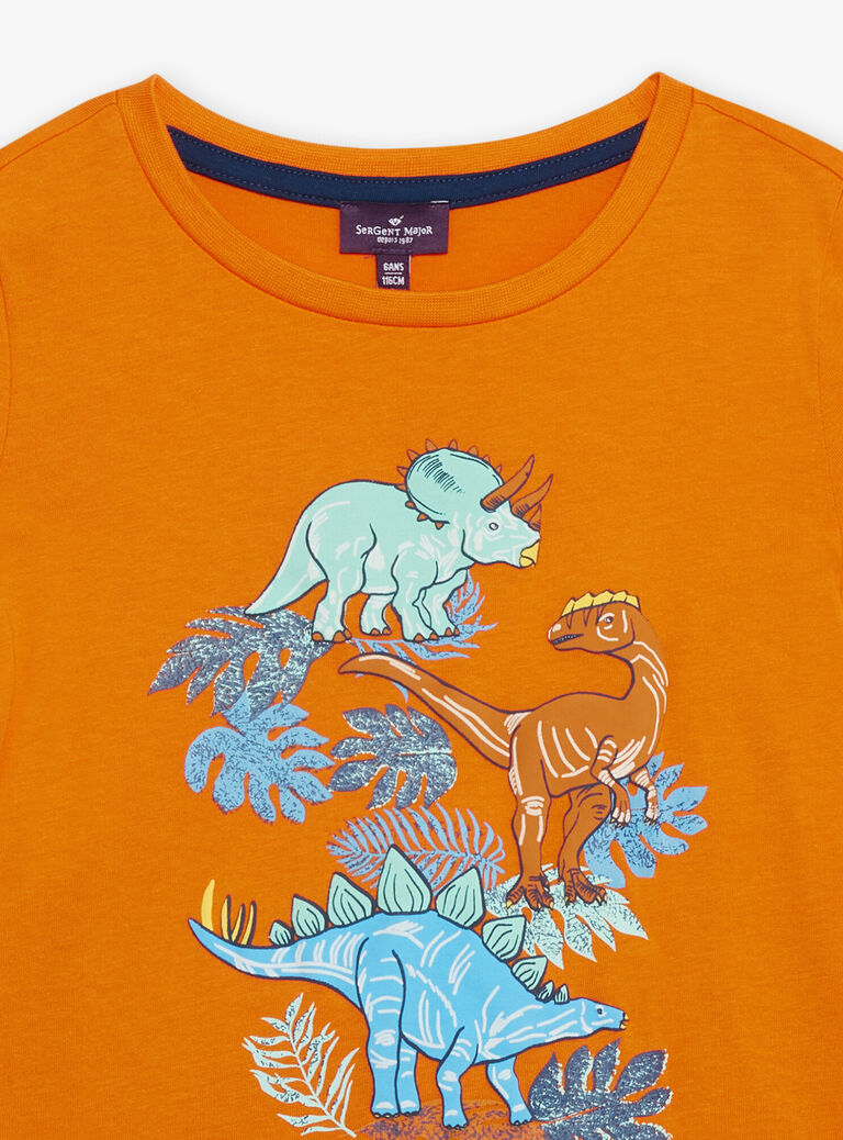 T-shirt et short orange et bleu marine en jersey