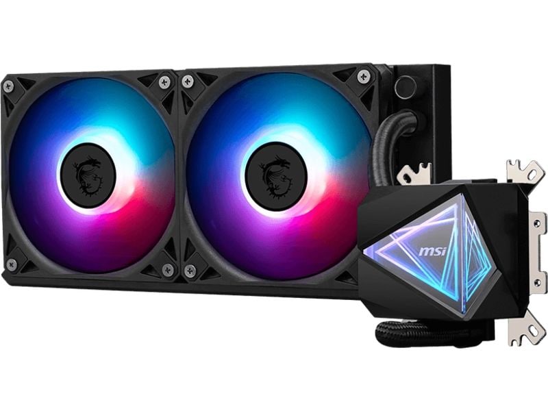 MSI Wasserkühlung MAG CORELIQUID I240 MSI MAG CORELIQUID I240 Computerkühlsystem Computergehäuse All-in-One-Flüssigkeitskühler 12 cm Schwarz 1 Stück(e)