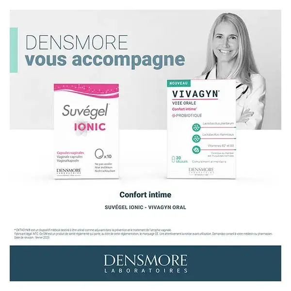 Densmore Suvégel Ionic - Infecções vaginais - 10 cápsulas vaginais