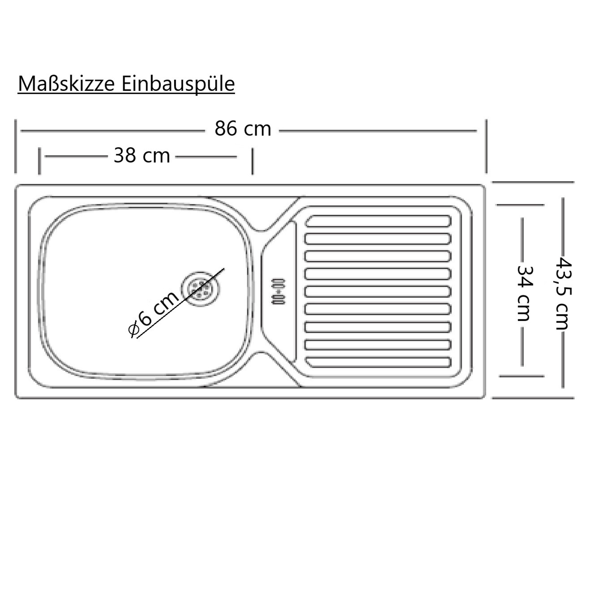 Küchenzeile MONZA - weiß Hochglanz - Beton-Optik - 300 cm