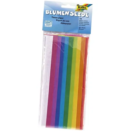 Folia Seidenpapier, 500 x 700 mm, 20 g/qm, farbig Sortiert