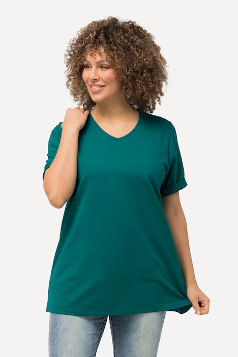 T-Shirt, A-Linie, V-Ausschnitt, Halbarm