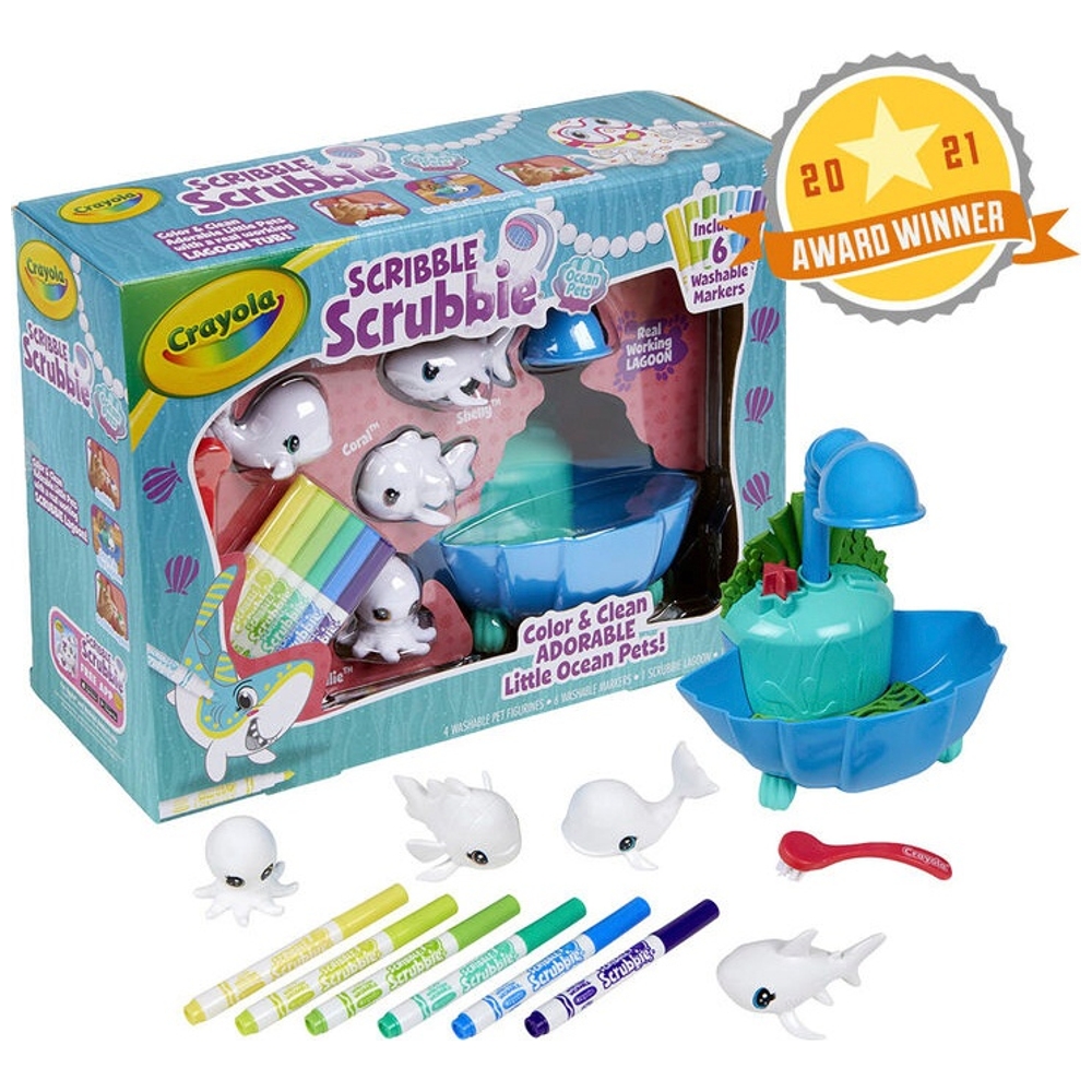 Crayola Scribble Scrubbie Ocean Pets Blue Lagoon Spielset