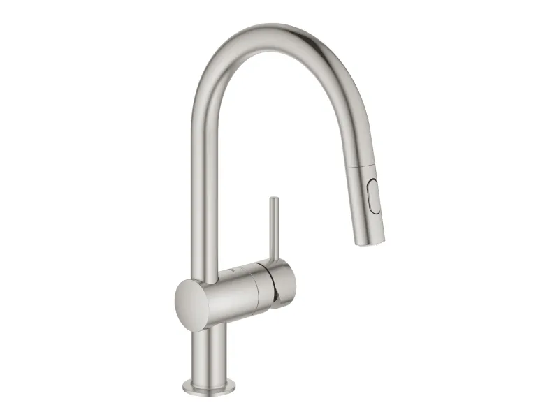 Grohe Minta etgr køk brus dual - etgrkøkkenbatteri, C-tud, ethulsmontage, supersteel 32321DC2