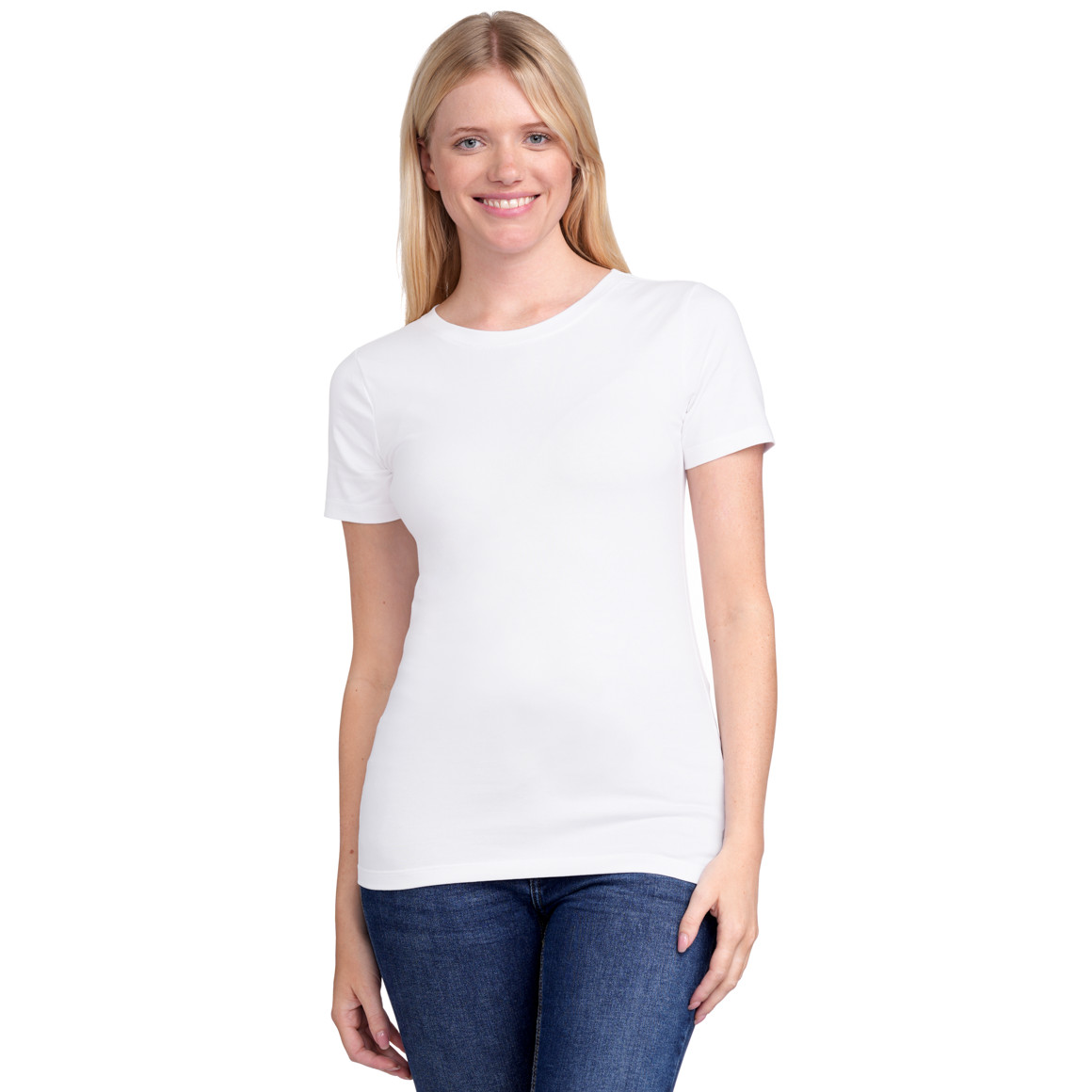 Gina Benotti Damen T-Shirt im Basic-Look weiss