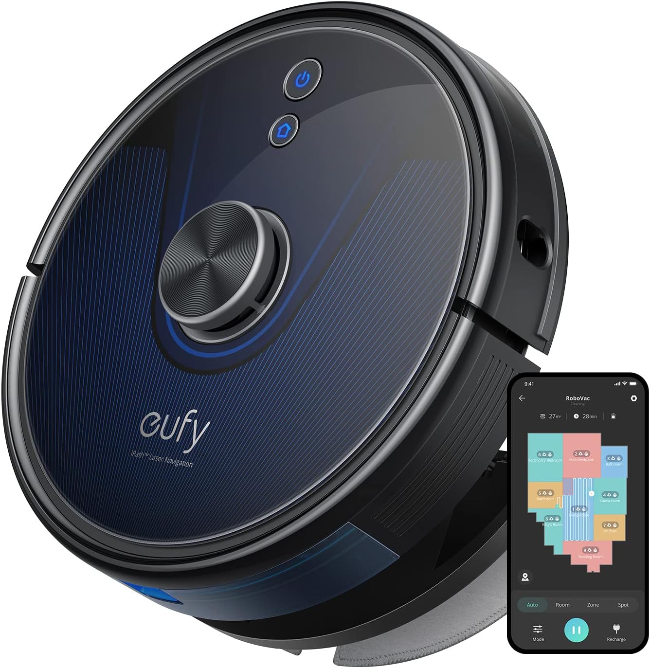 eufy by Anker RoboVac L35 Saug- & Wischroboter (3200Pa Saugkraft, 145min Akkulaufzeit, 330ml Staub-/ 200ml Wassertank, ideal bei Tierhaaren, mehrstöckige Kartierung, App-/Sprachsteuerung)