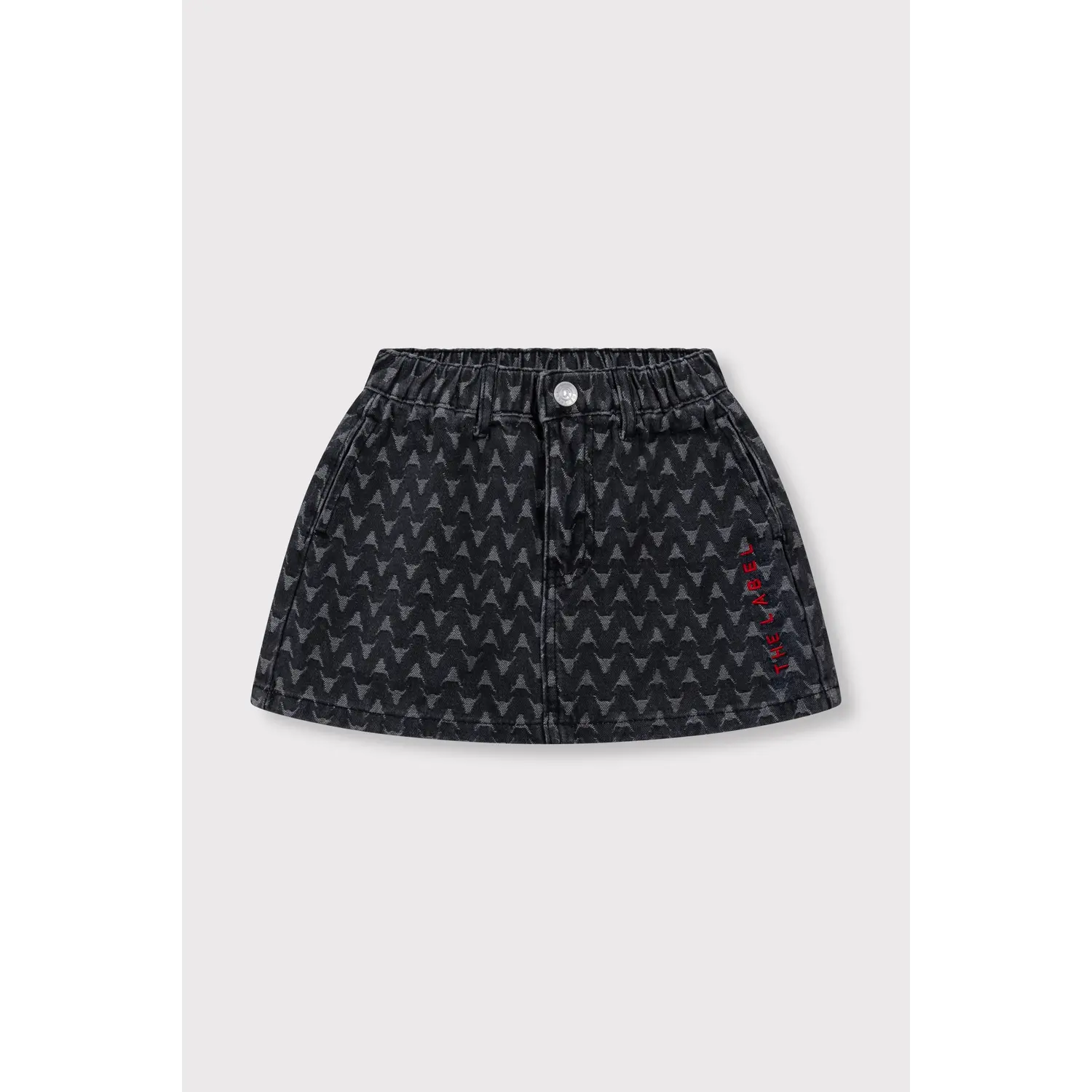 ALIX The Label | Kids Woven Bull Skirt | Dark Grey