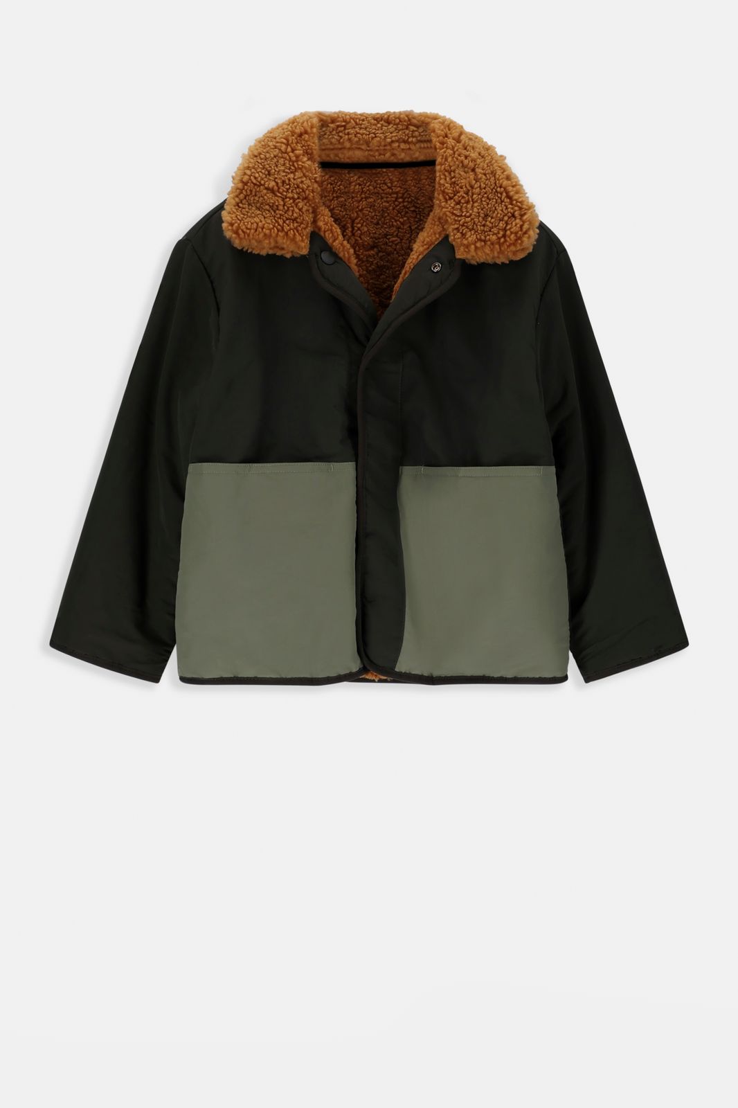 Colourblock reversible teddy jack