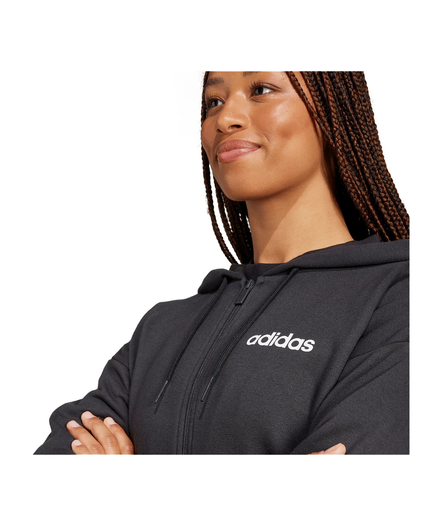 adidas Essentials Kapuzenjacke Damen Schwarz