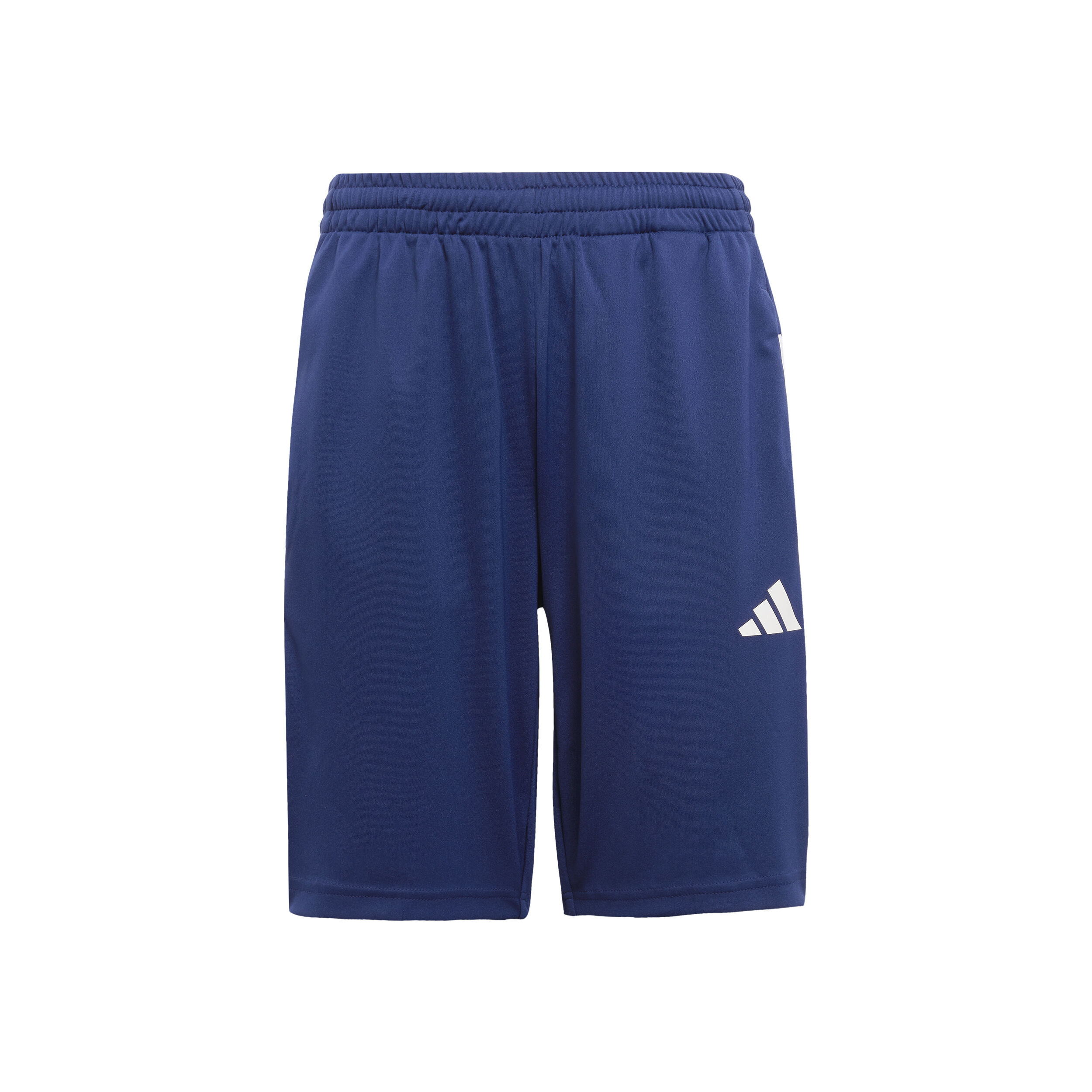 adidas Training Essentials 3 Stripes 8in Shorts Enfants - Bleu Foncé , Blanc