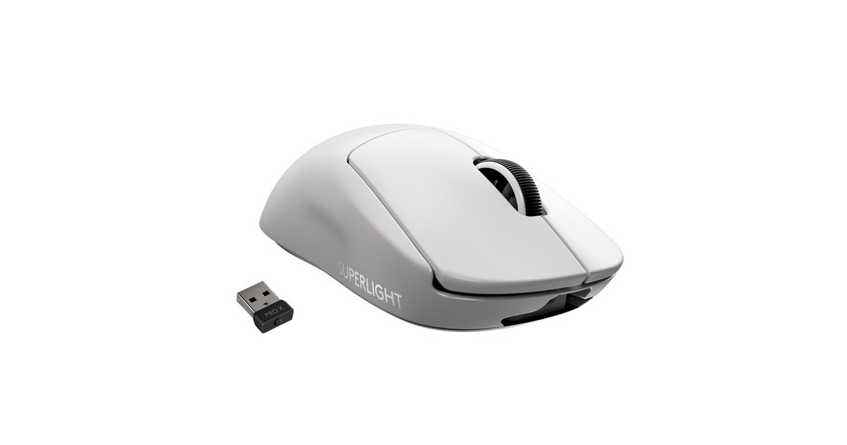 Logitech GPRO X SUPERLIGHT Wireless gaming muis  (Wit, 100 - 25.600 dpi)
