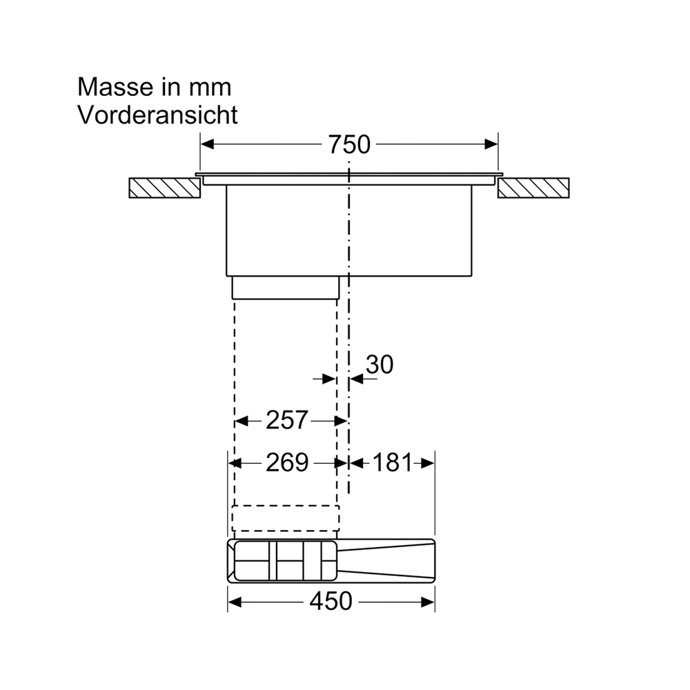 Bosch PXX875D67E Induktionskochfeld mit Designrahmen und integriertem Dunstabzug 80cm