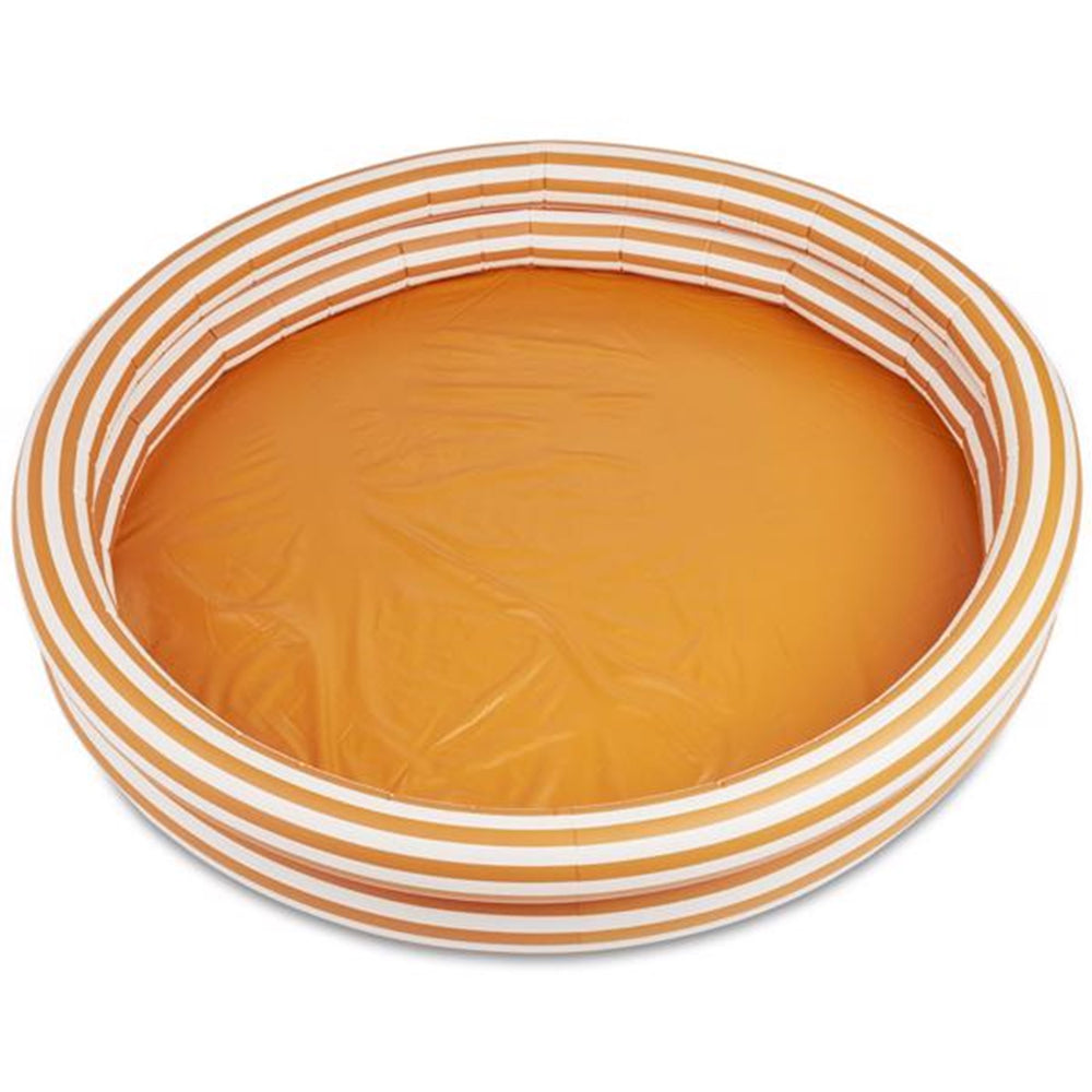 Savannah Badebassin Stripe Mustard/Creme de la Creme - LieWood