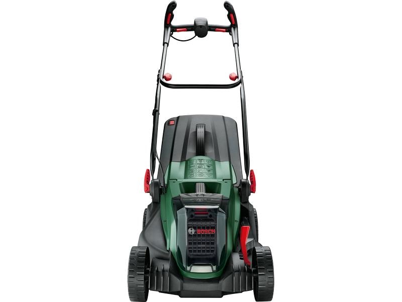 Bosch Akku-Rasenmäher UniversalRotak 2x18V-37-550 Kit (2 x Kraftvolles Mähen und bequeme Grasschnittsammlung für mittelgrosse bis grössere Rasenflächen