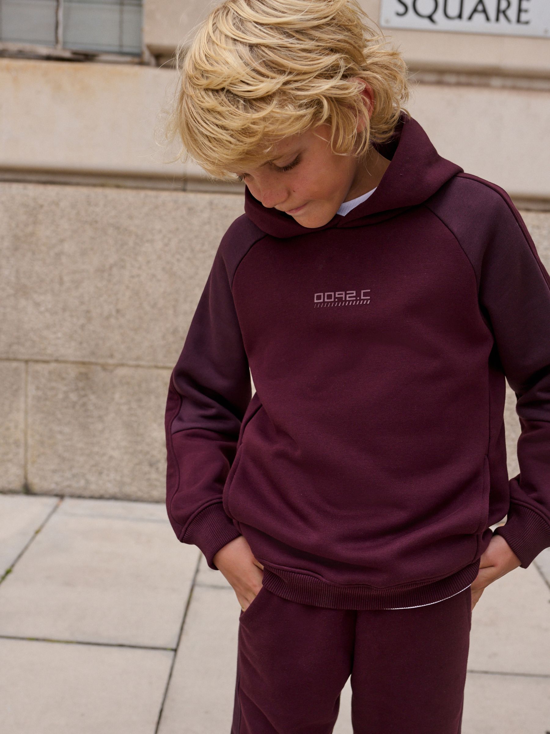 Bordeauxrood - Set van sweatshirt en joggingbroek