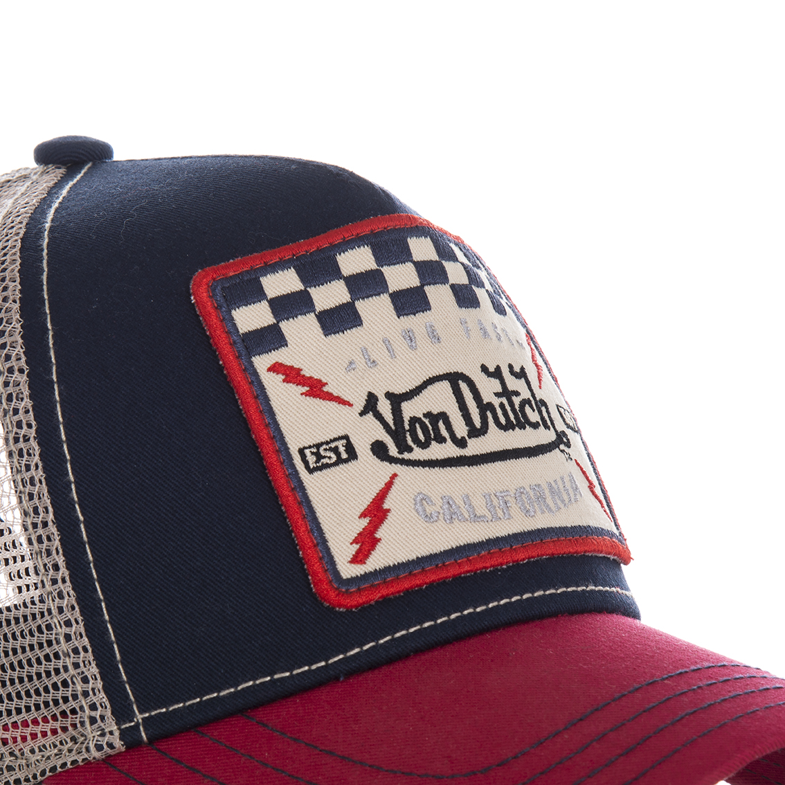 Von dutch - Casquette Square 16 Navy / Rouge