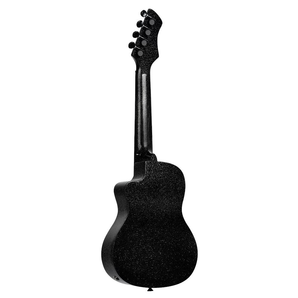 Ortega RUHZ-CE-STAR Horizon Series Concert Ukulele Black Sparkle E/A concert ukelele met gigbag