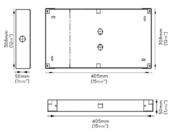 Boîtier d'encastrement Amina Back Box SW300 Accessoires enceintes