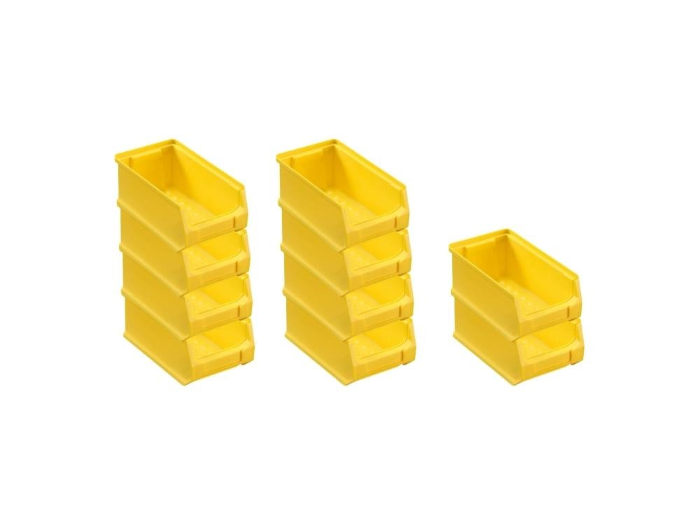 PROREGAL Value Pack 10x Gele Opbergdoos 2,0 HxBxD 7,5 x 10 x 17,5 cm 0,8 Liter Opbergcontainer
