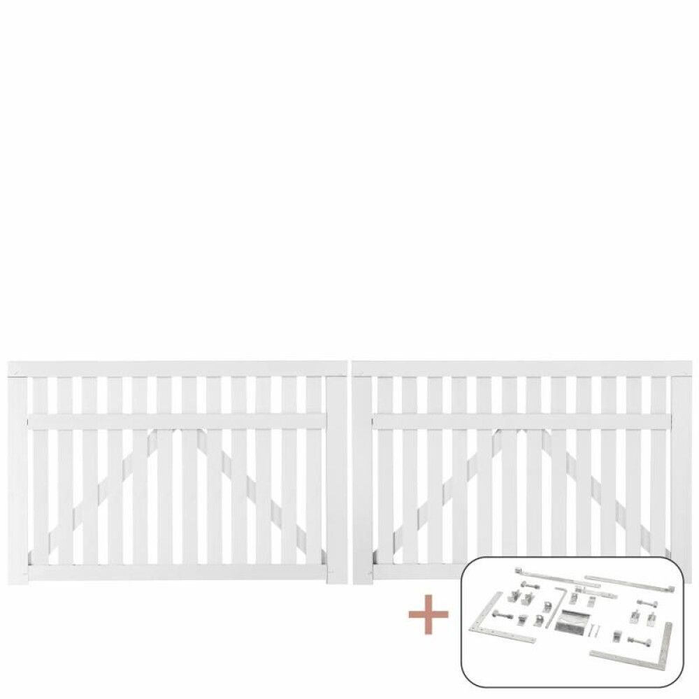 PORT PLUS COUNTRY DOBBEL 300X98CM HVIT
