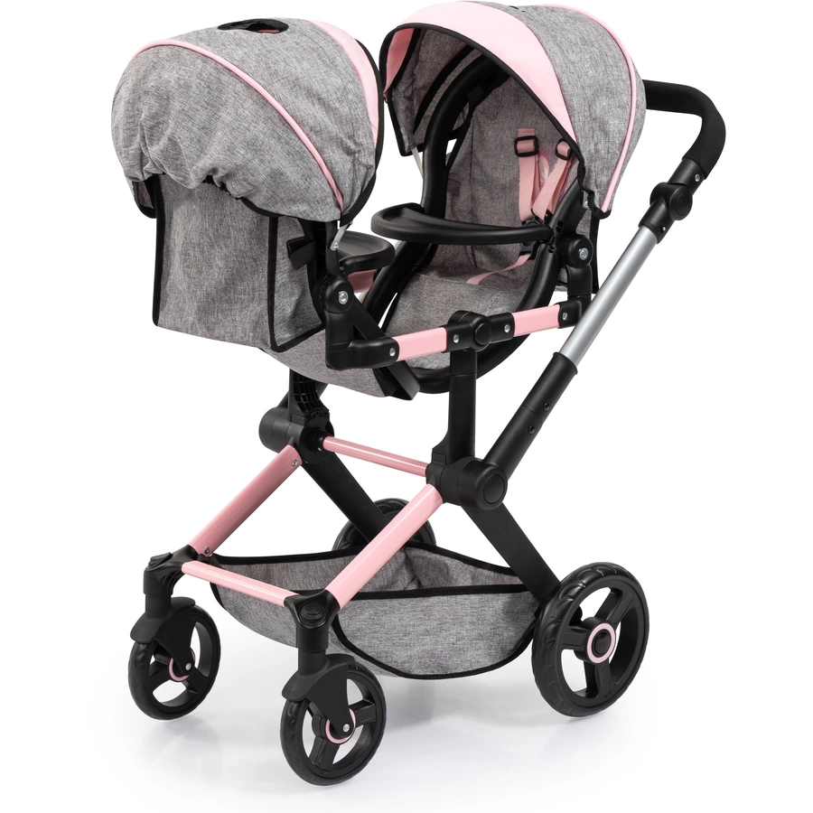 bayer Design Zwillings-Puppenwagen Xeo Twin mit Schmetterling