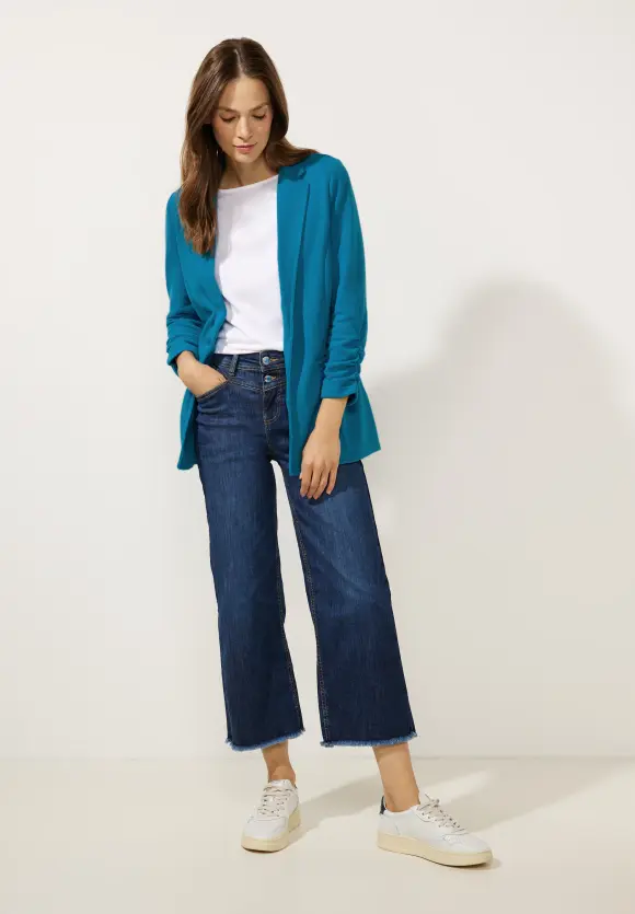 Longblazer mit Raffung - alaska blue