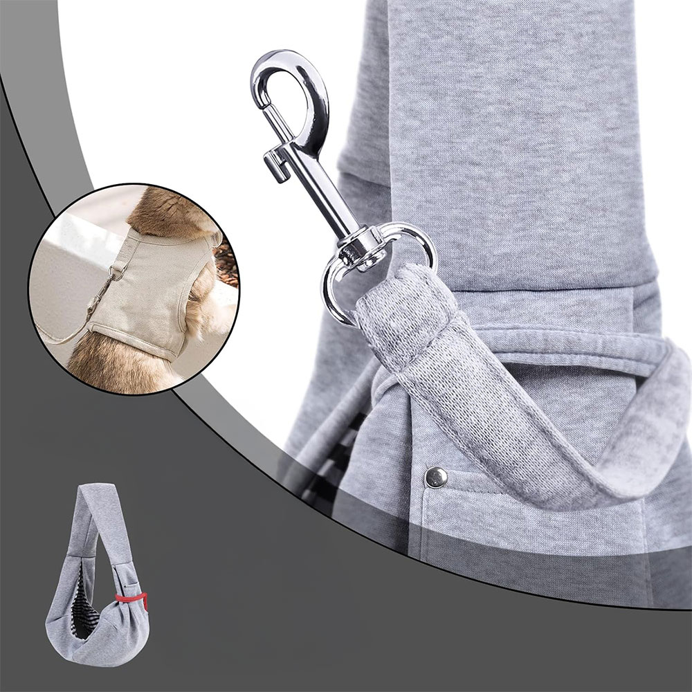 (70x31cm) Haustier Reise Transporttasche Schulter Umhänge Tasche für Hunde / Katzen - Beige