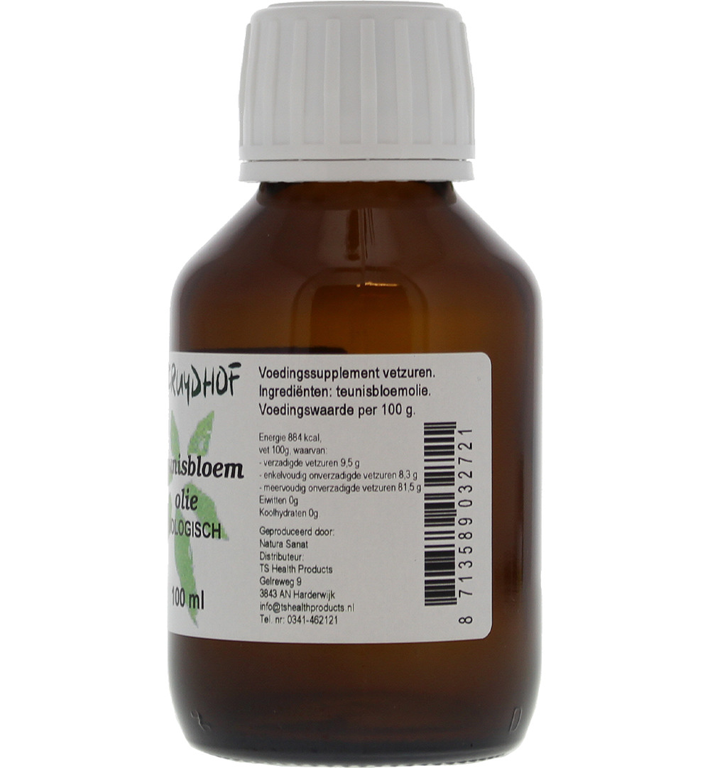 De Cruydhof Teunisbloemolie Vloeibaar Bio (100 ml)