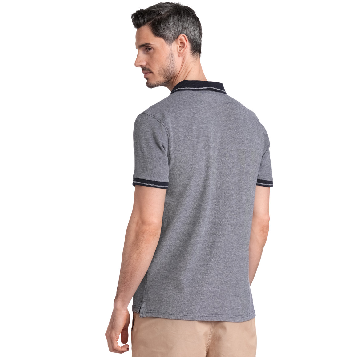 VanVaan Herren Poloshirt in Piqué-Qualität dunkelblau