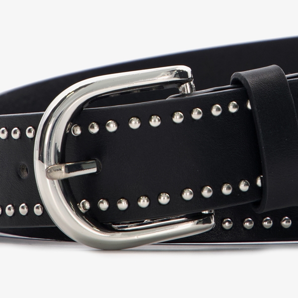 Dames riem met studs zwart
