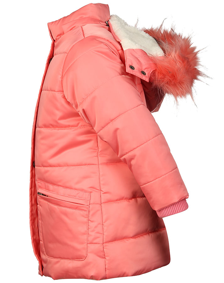 Steppjacke HEARTBEAT mit Teddyfutter in rosa